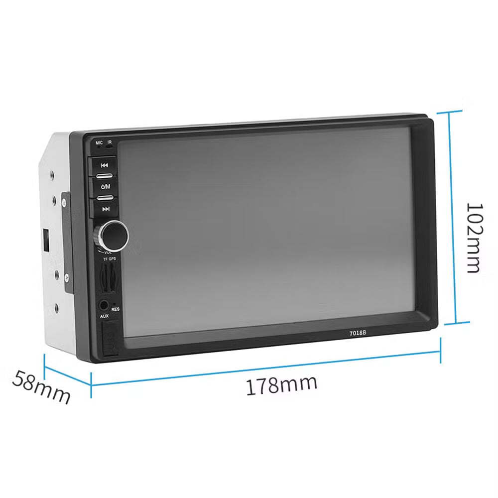 Reproductor digital para carro con perilla, 7018B, auxiliar, USB, MP5 Player