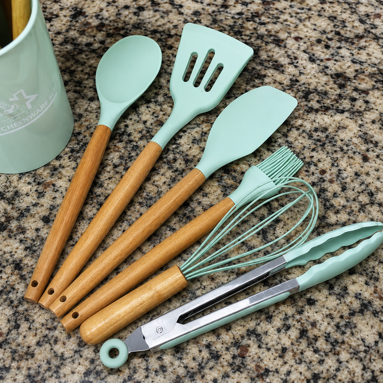 Set de utensilios de cocina de silicón - 12 piezas