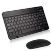 Juego de teclado y mouse inalámbrico slim, bluetooth, qwerty, color negro