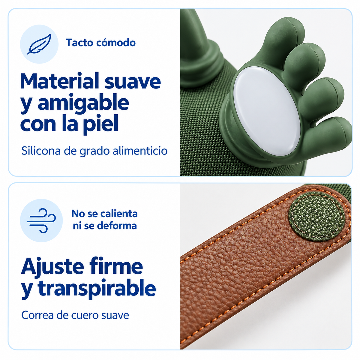 Masajeador en forma de mano para cervical, inalámbrico y recargable, 3 niveles de intensidad, 2 niveles de calentamiento