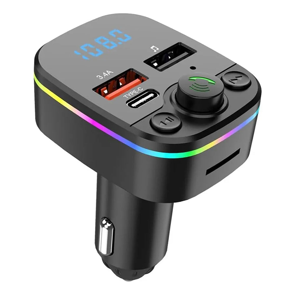 Transmisor para carro con pantalla LED, FM, MP3, bluetooth