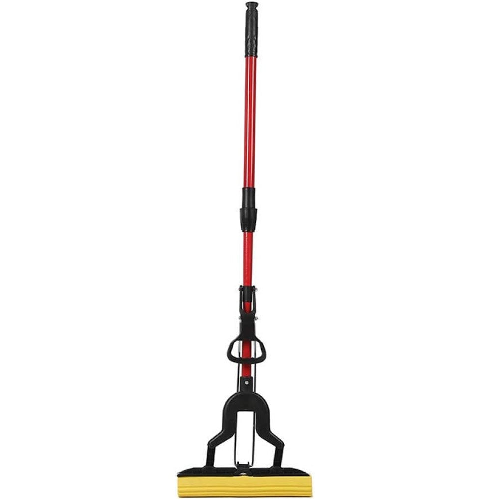 Trapeador escurridor con cabezal de esponja absorbente y mango extensible