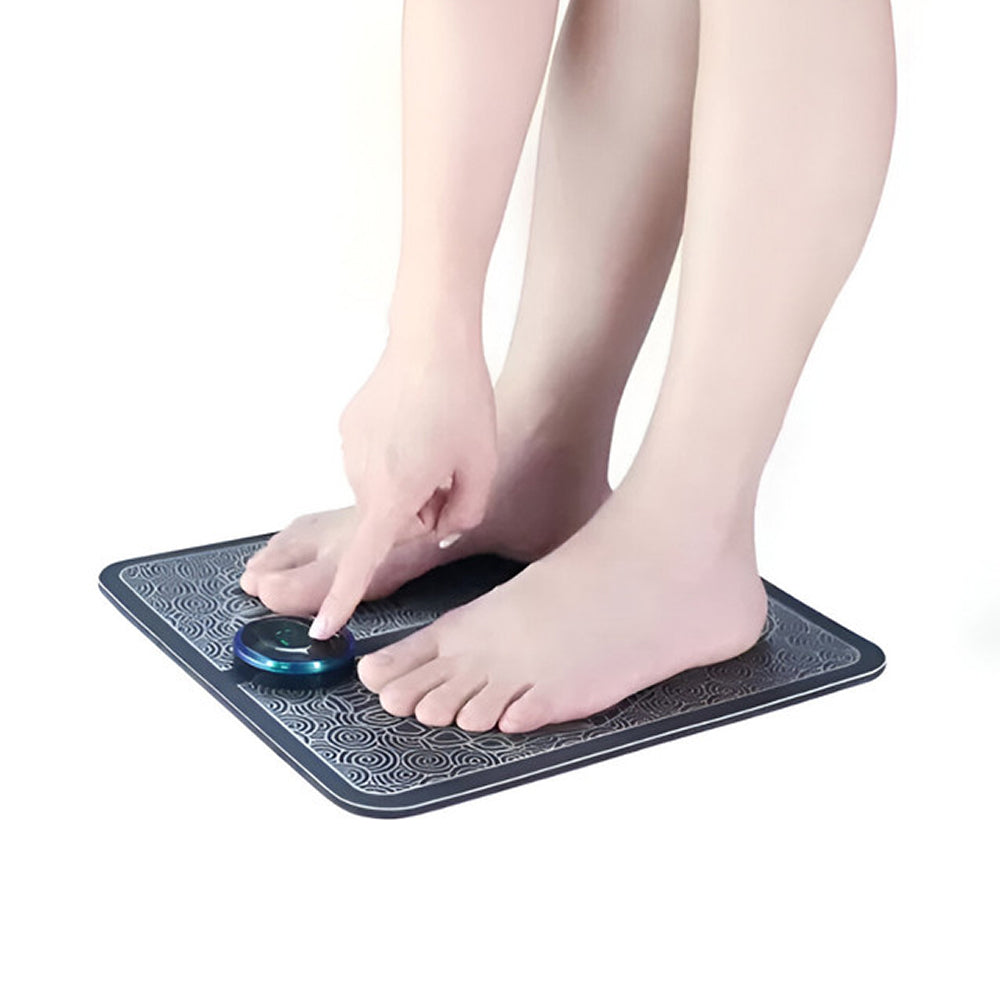 Masajeador de pies para aliviar el dolor y la circulación sanguínea, color negro