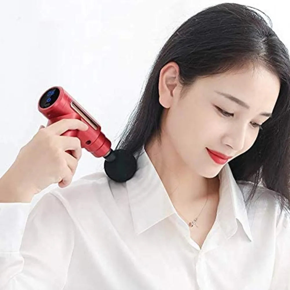 Pistola de Masaje muscular portátil con Batería recargable USB para recuperación y alivio del dolor