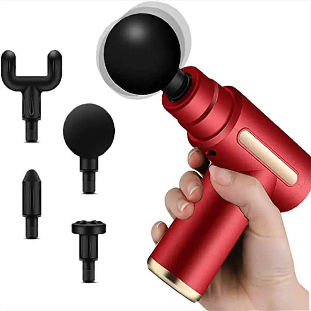 Pistola de Masaje muscular portátil con Batería recargable USB para recuperación y alivio del dolor