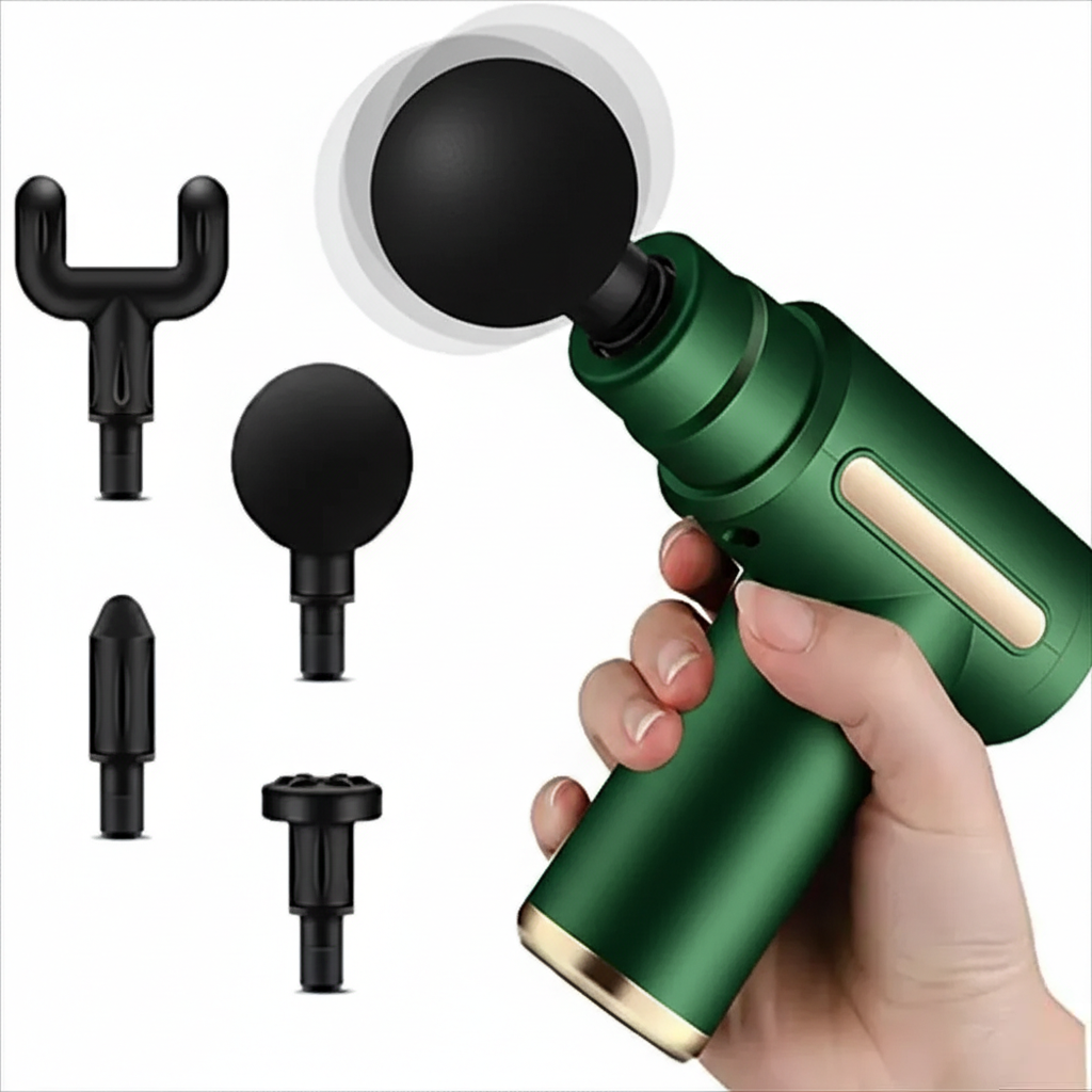 Pistola de Masaje muscular portátil con Batería recargable USB para recuperación y alivio del dolor