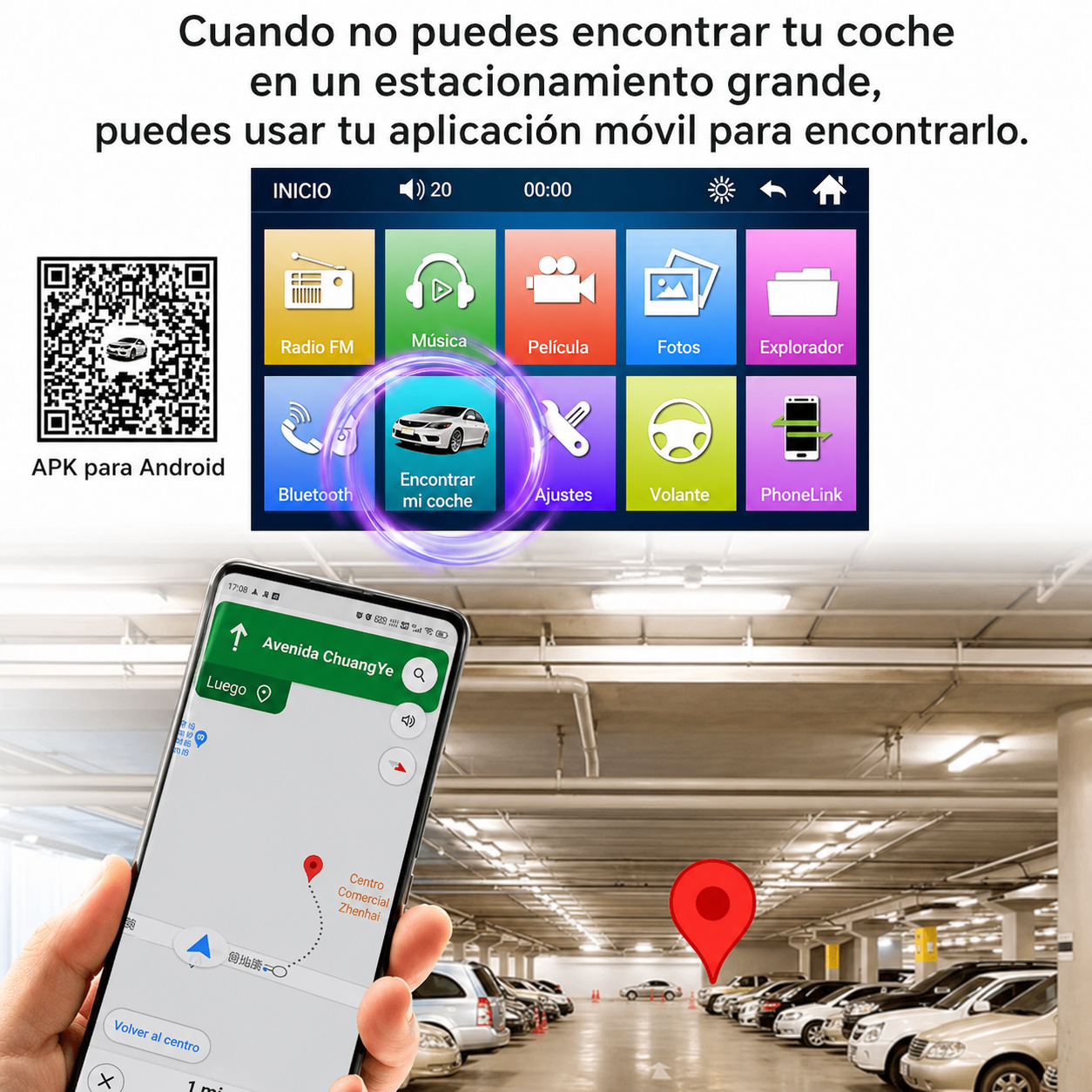 Reproductor digital para carro con perilla, 7018B, auxiliar, USB, MP5 Player