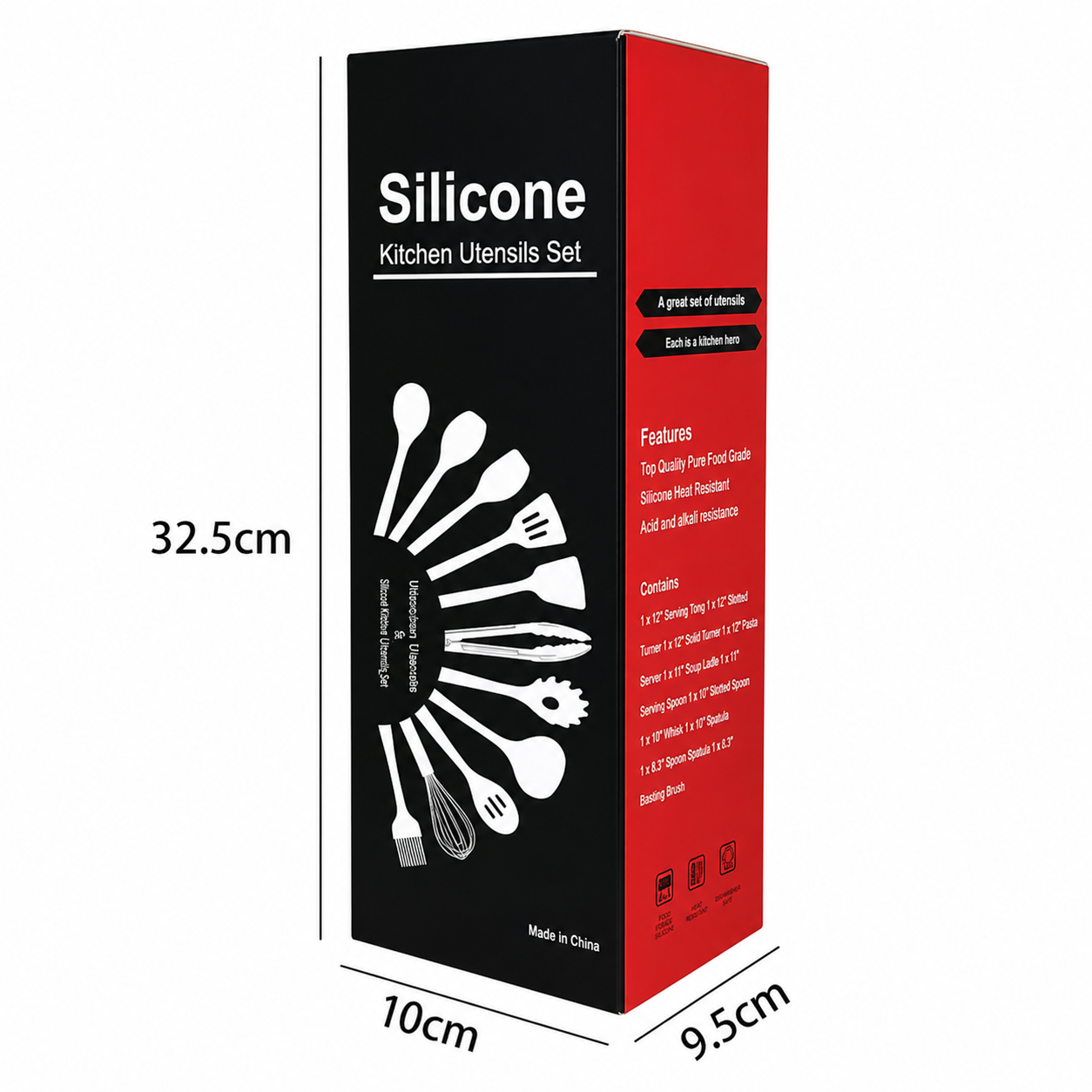 Set de utensilios de cocina de silicón - 12 piezas
