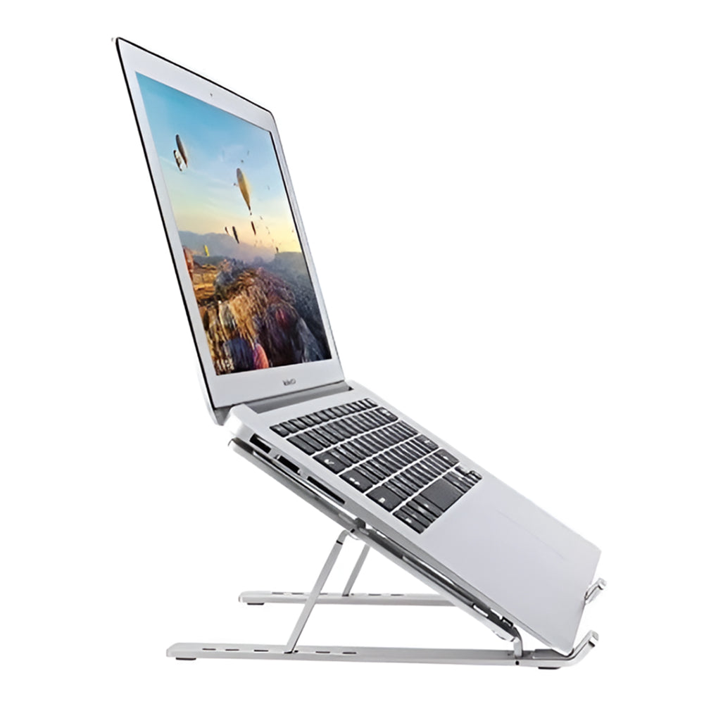 Soporte ergonómico plegable para laptop, elevador portátil de altura ajustable de aleación de aluminio
