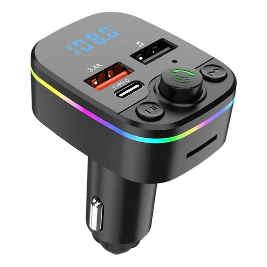 Transmisor para carro con pantalla LED, FM, MP3, bluetooth