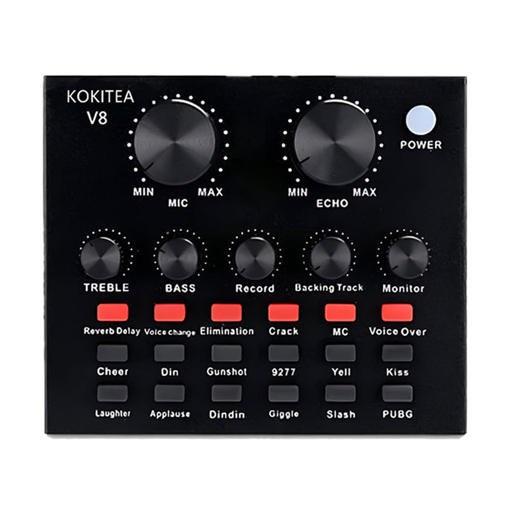 Micrófono condensador BM800+V8, equipo para podcast