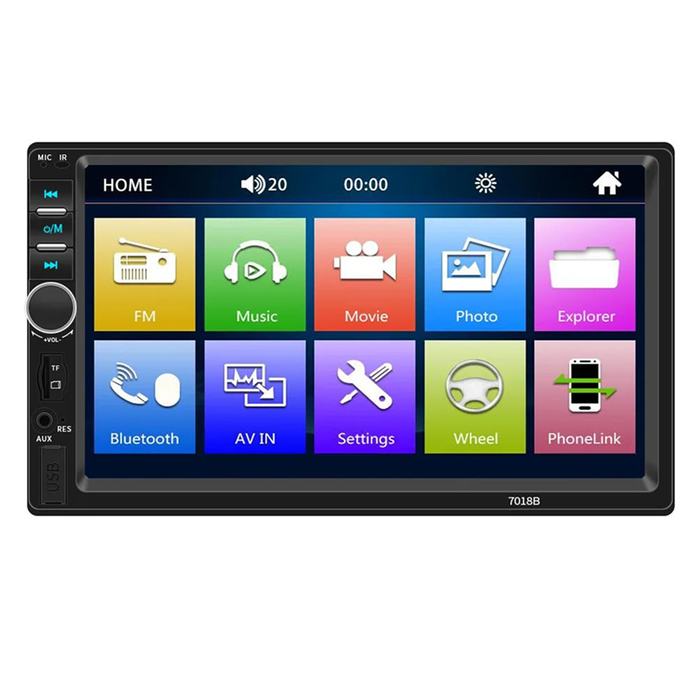 Reproductor digital para carro con perilla, 7018B, auxiliar, USB