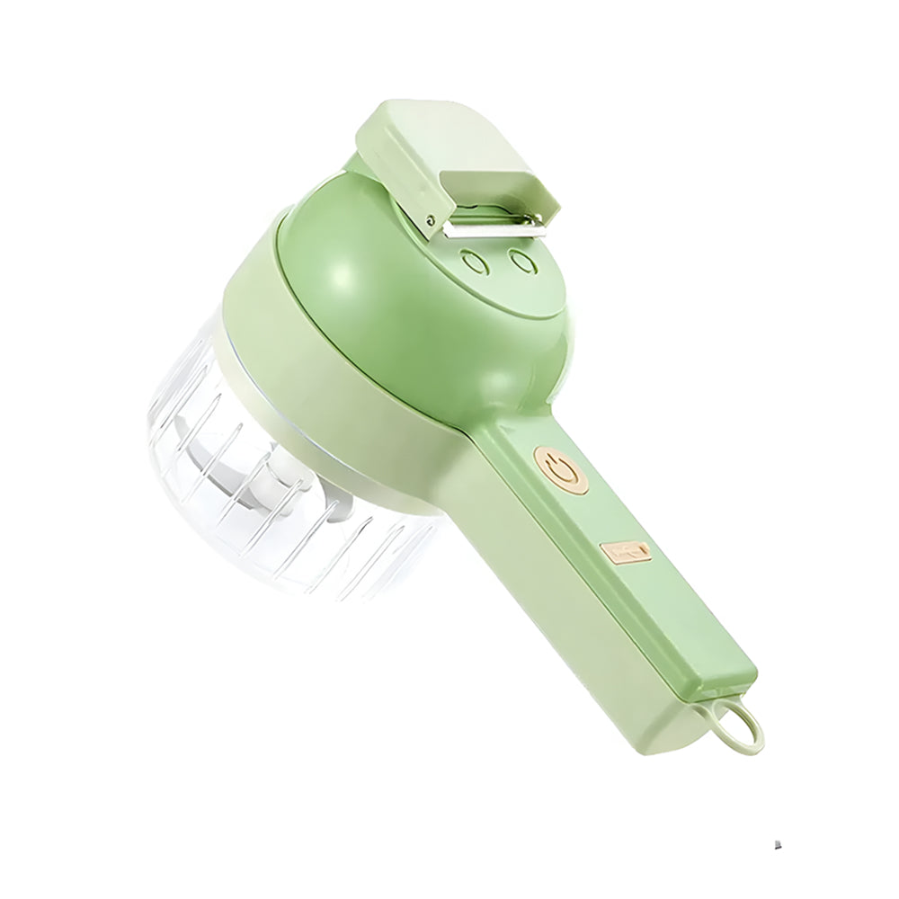 Cortador de verduras eléctrico de mano 4 en 1, multifunción, procesador de alimentos, mini picador y rebanador