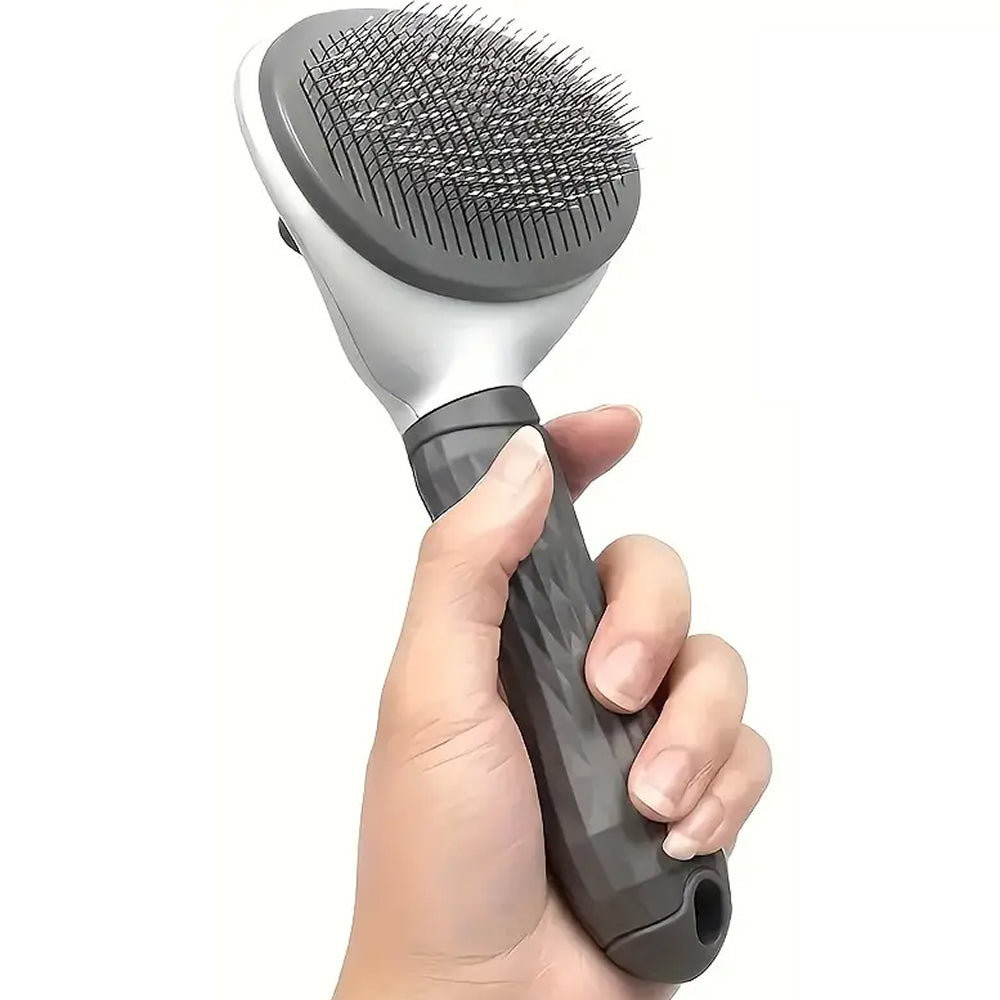 Cepillo para mascotas, cepillo quita nudos con botón de liberación de pelos