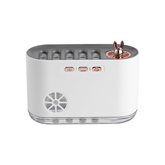 Humidificador difusor de aroma 700ML con 5 boquillas de pulverización, USB, color blanco