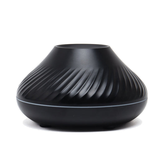 Humidificador estilo volcán LED con humo de 7 colores, color negro