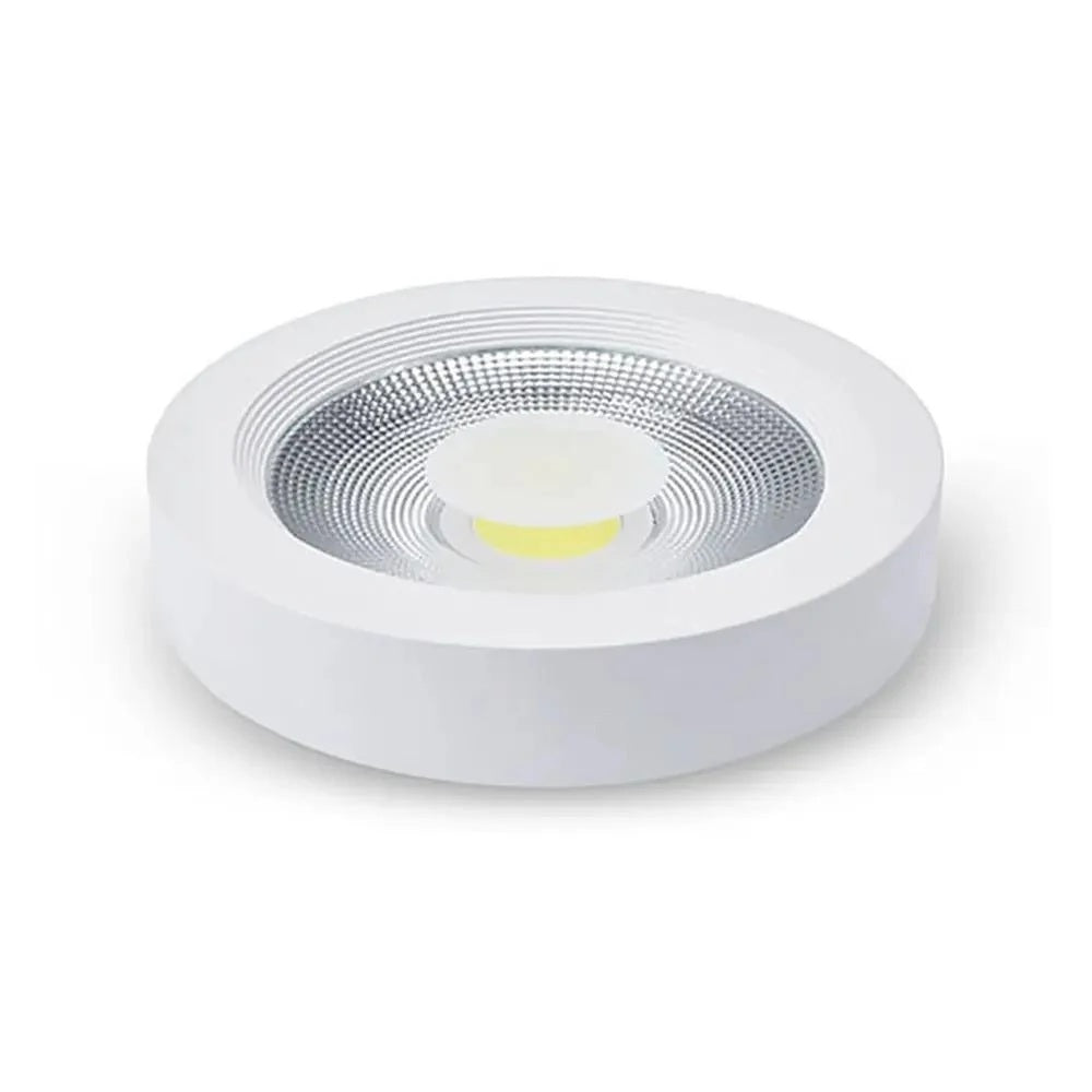 Lámpara LED superficial de panel redondo, 12W, luz blanca