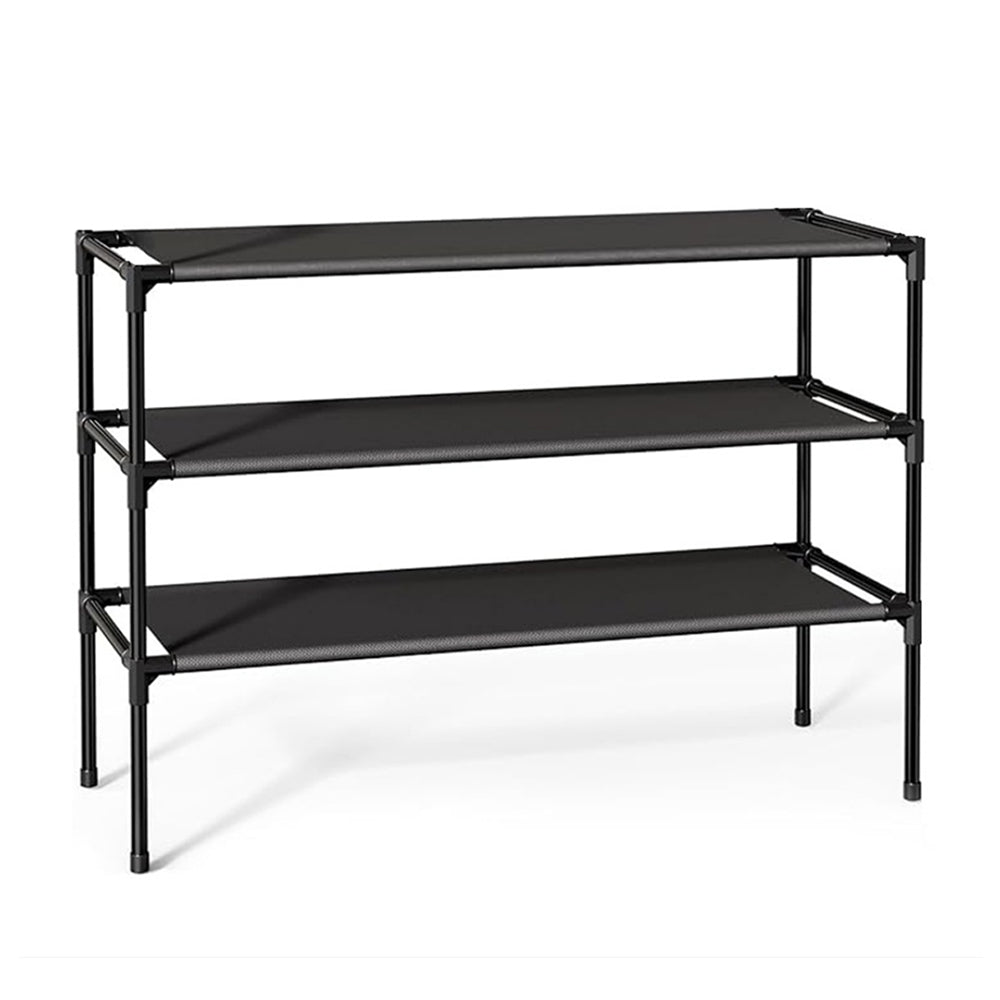 Organizador de zapatos pequeño de tres niveles para armario, pasillo y entrada