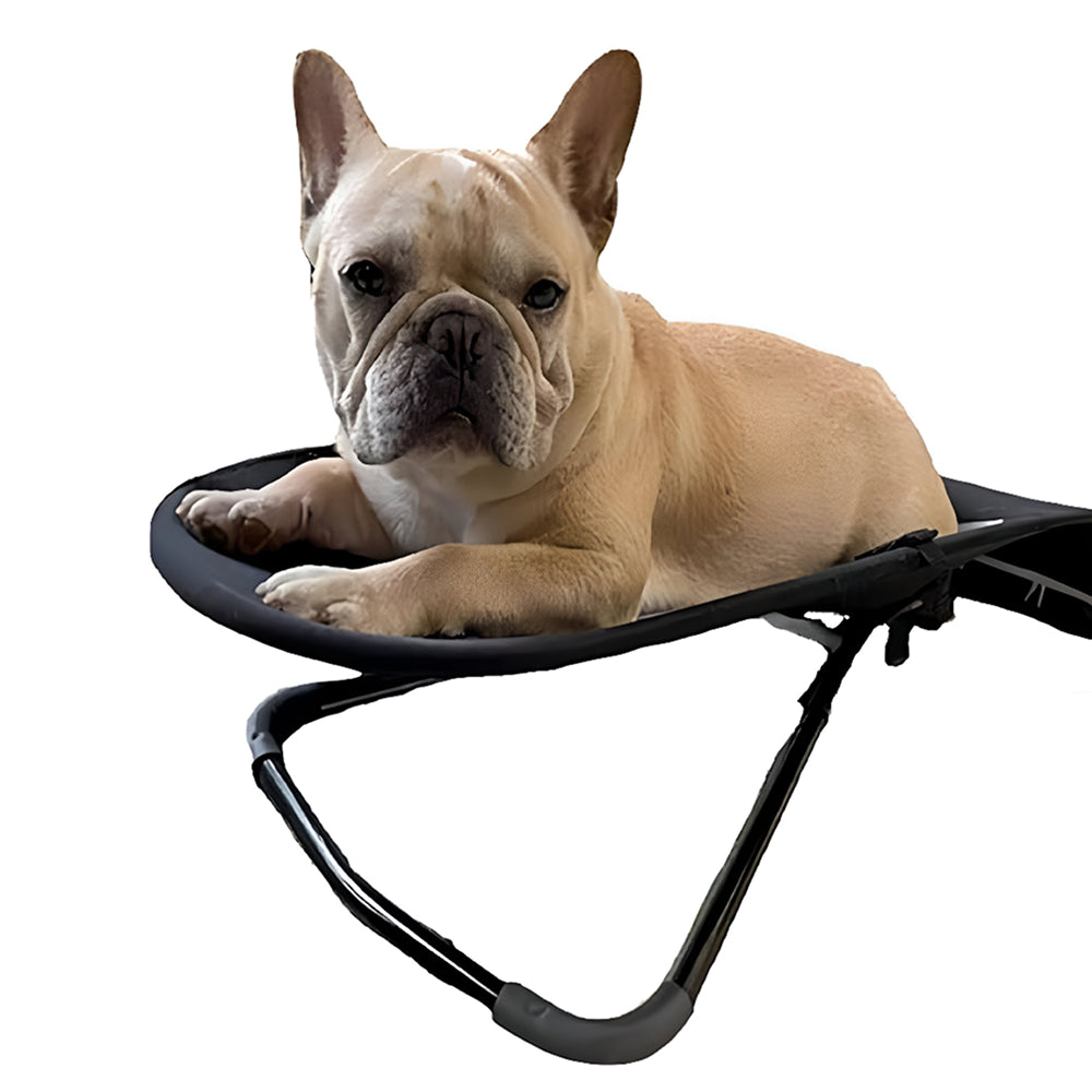 Silla mecedora para mascotas plegable con ajuste de altura, color rojo