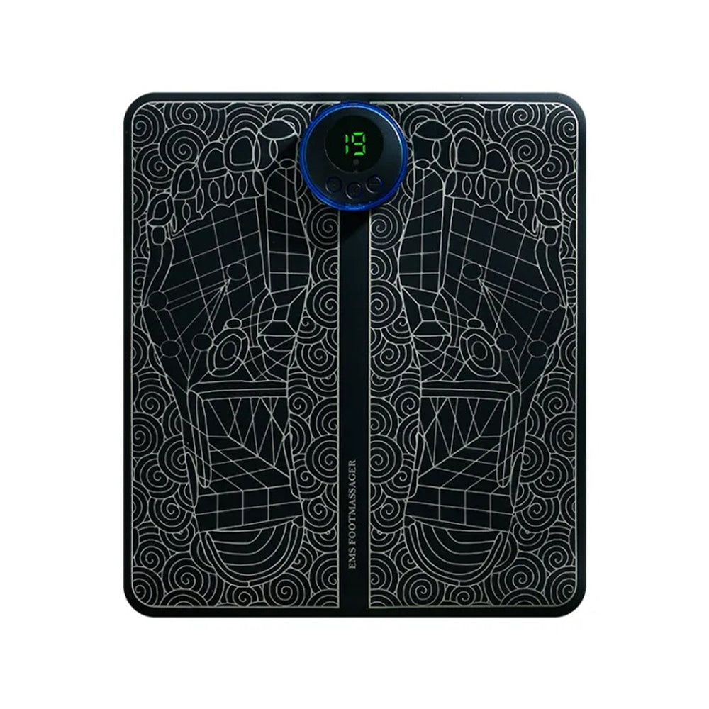 Masajeador de pies para aliviar el dolor y la circulación sanguínea, color negro