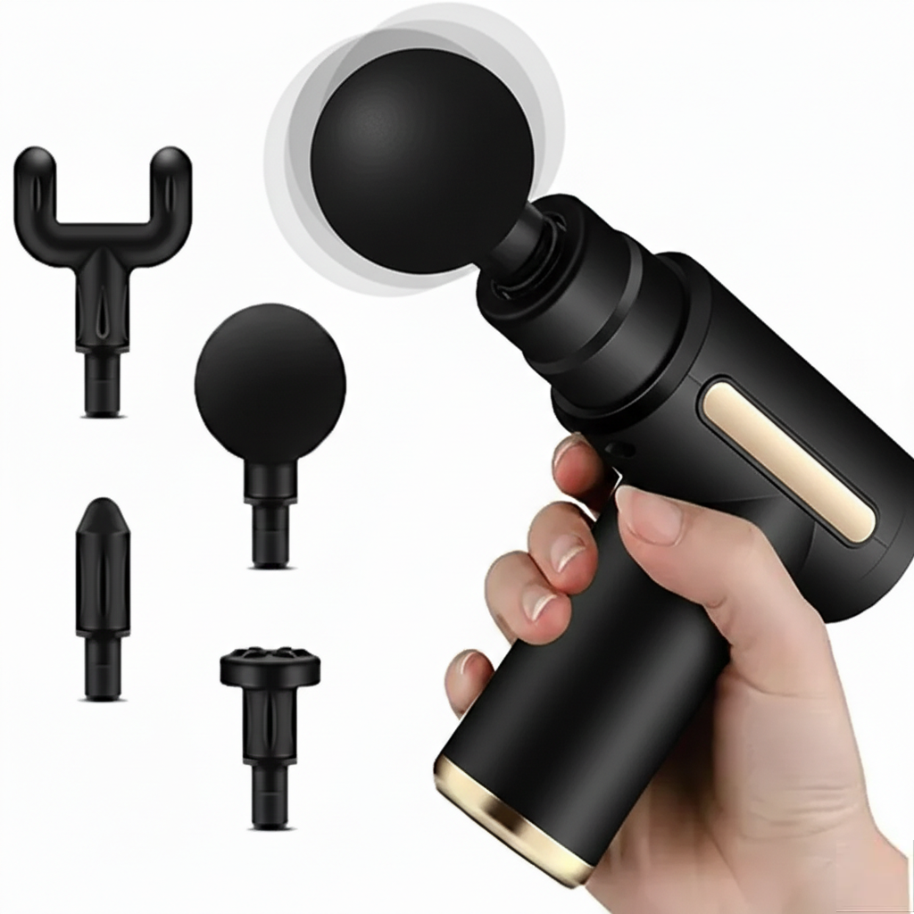 Pistola de Masaje muscular portátil con Batería recargable USB para recuperación y alivio del dolor