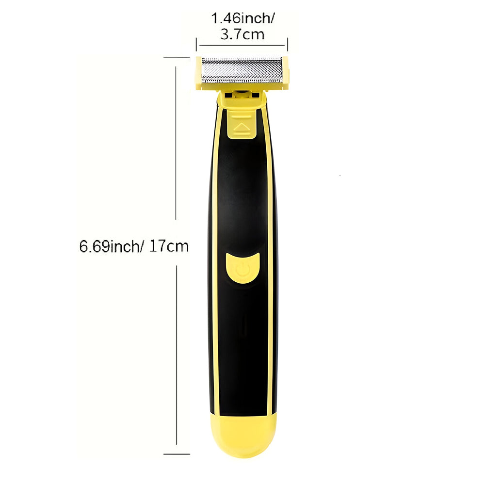 Máquina de afeitar profesional, recargable, para la cara y el cuerpo, amarillo/negro