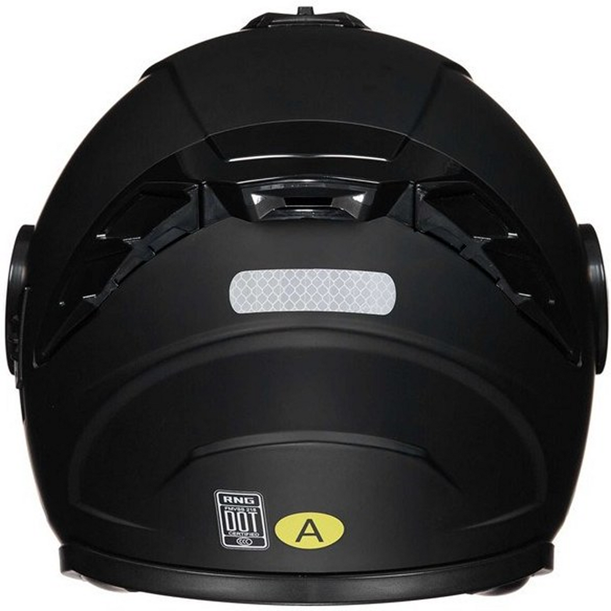 Casco para motocicleta, semi-integral con diseño abierto, color negro, RNG BY-760 talla XL
