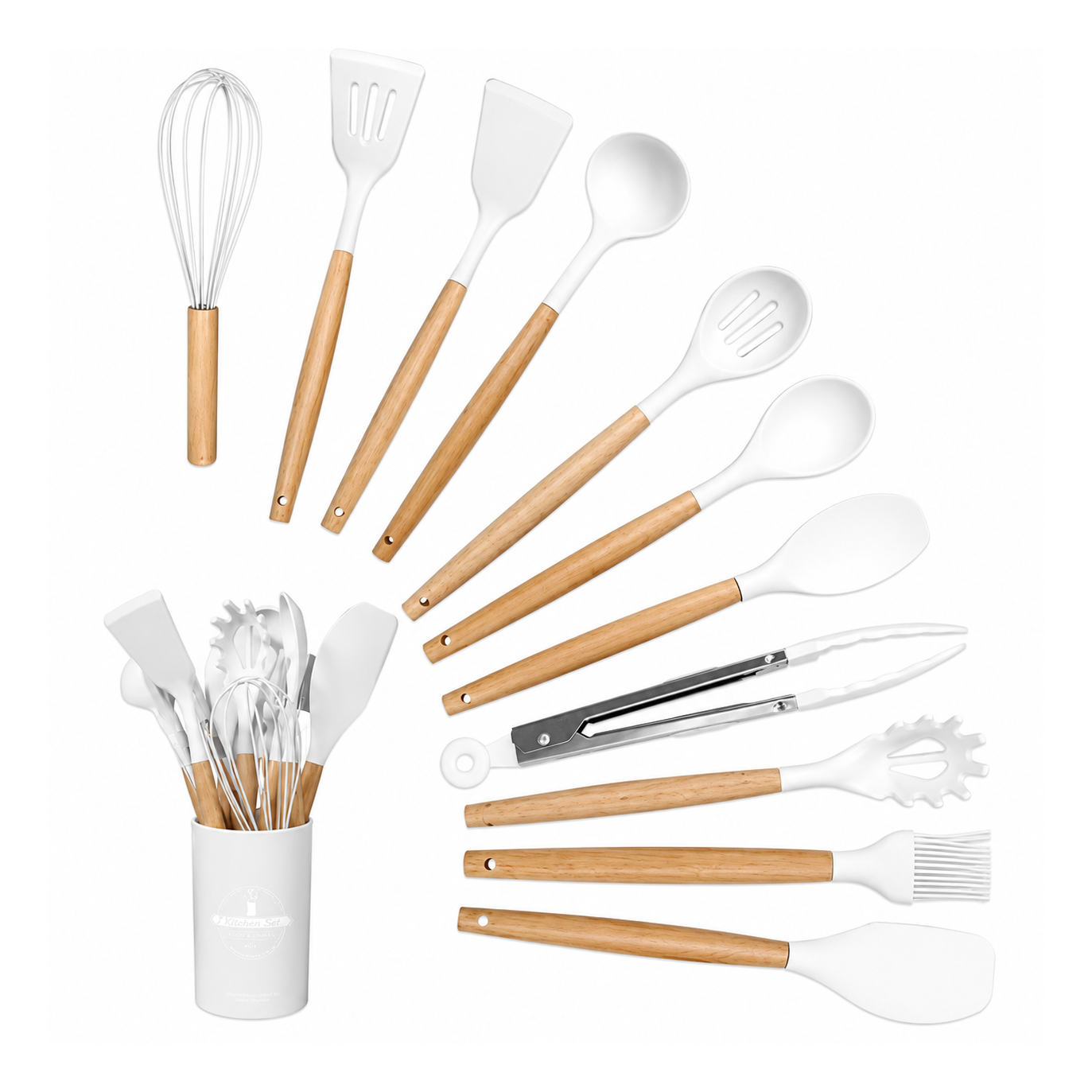 Set de utensilios de cocina de silicón - 12 piezas